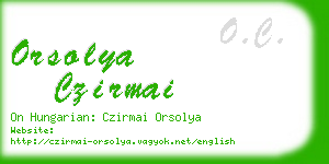 orsolya czirmai business card